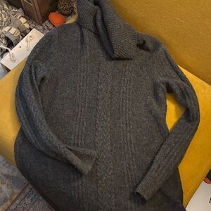 ModCloth Gray Turtleneck Sweater dress